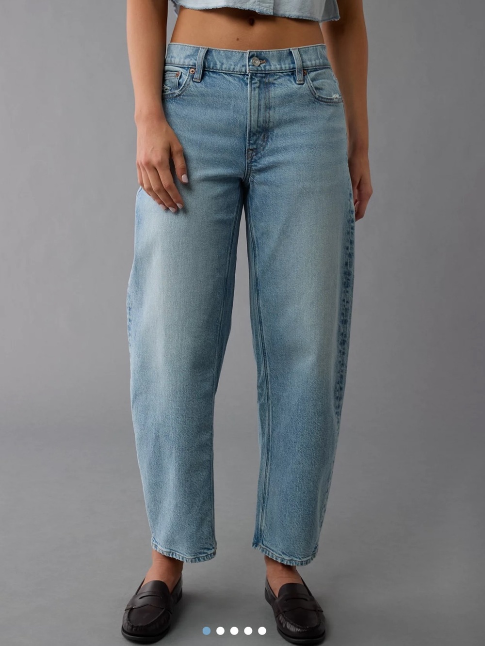 American Eagle Outfitters Light Blue Barrel Jeans